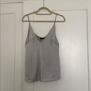 Silver silk tank. Wore once